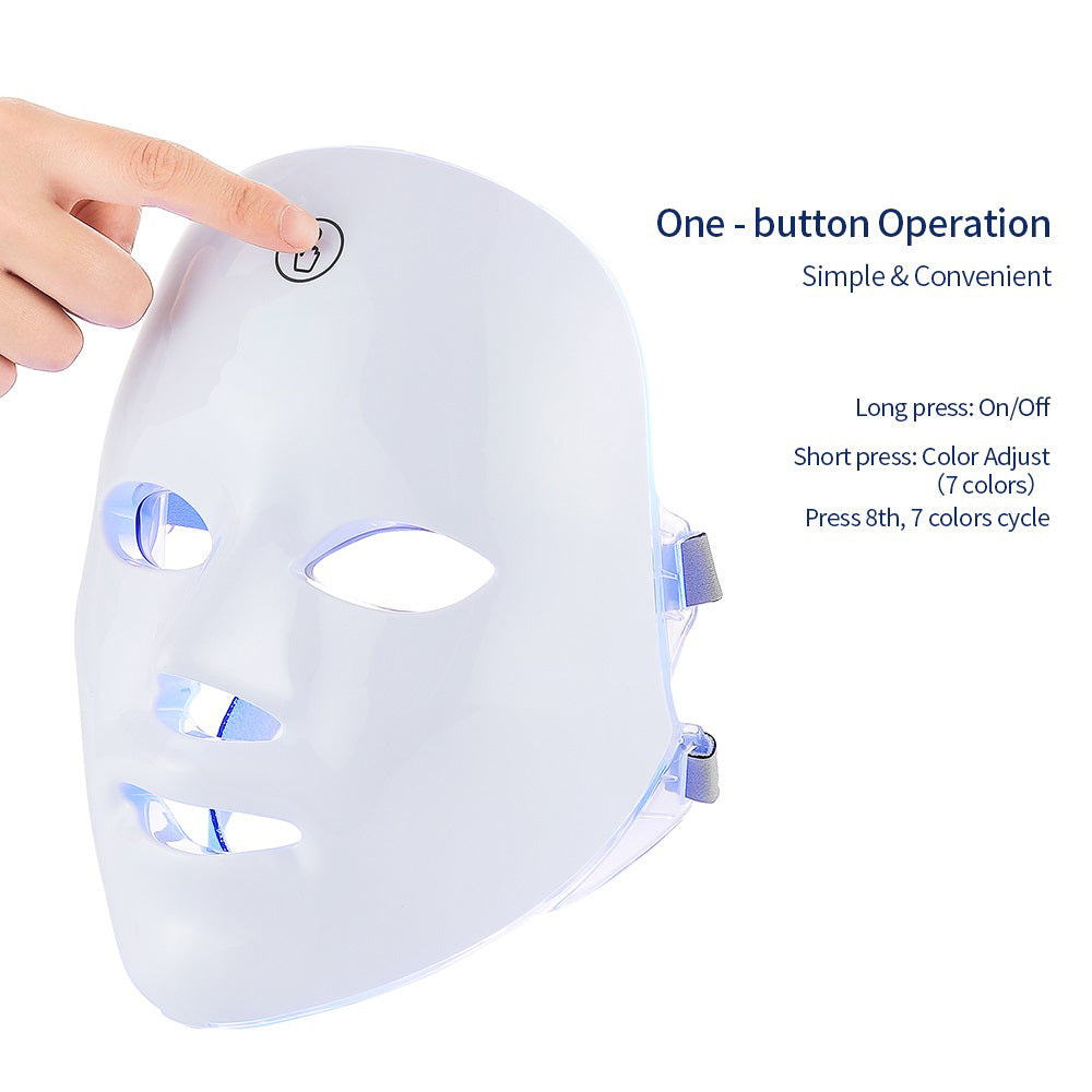 One Button Rechargeable Facial LED Mask
