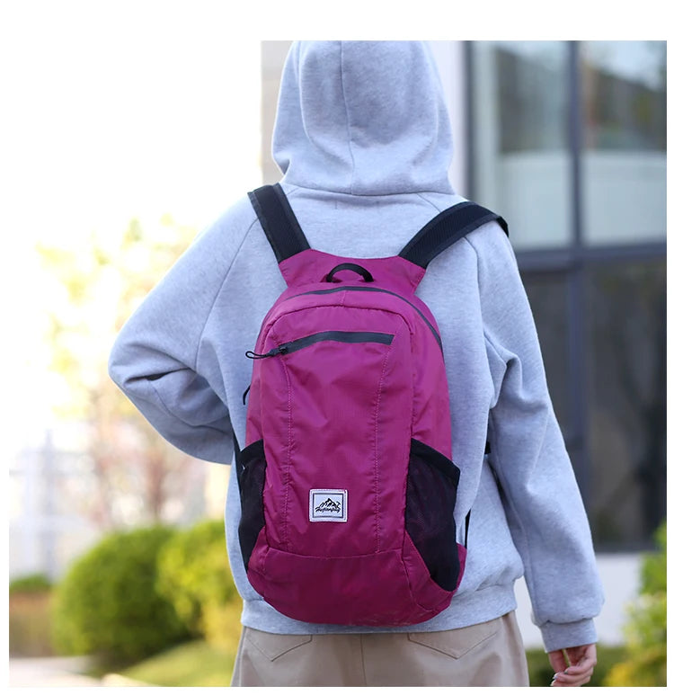 20L Portable Foldable Backpack Folding Mountaineering Bag Ultralight Outdoor Climbing Cycling Travel Knapsack Hiking Daypack