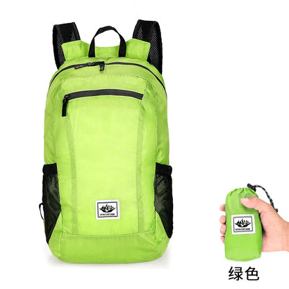 20L Portable Foldable Backpack Folding Mountaineering Bag Ultralight Outdoor Climbing Cycling Travel Knapsack Hiking Daypack