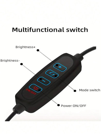 110cm tripod stand+O-clip, equipped with 10 inch live streaming ring fill light and selfie live streaming artifact