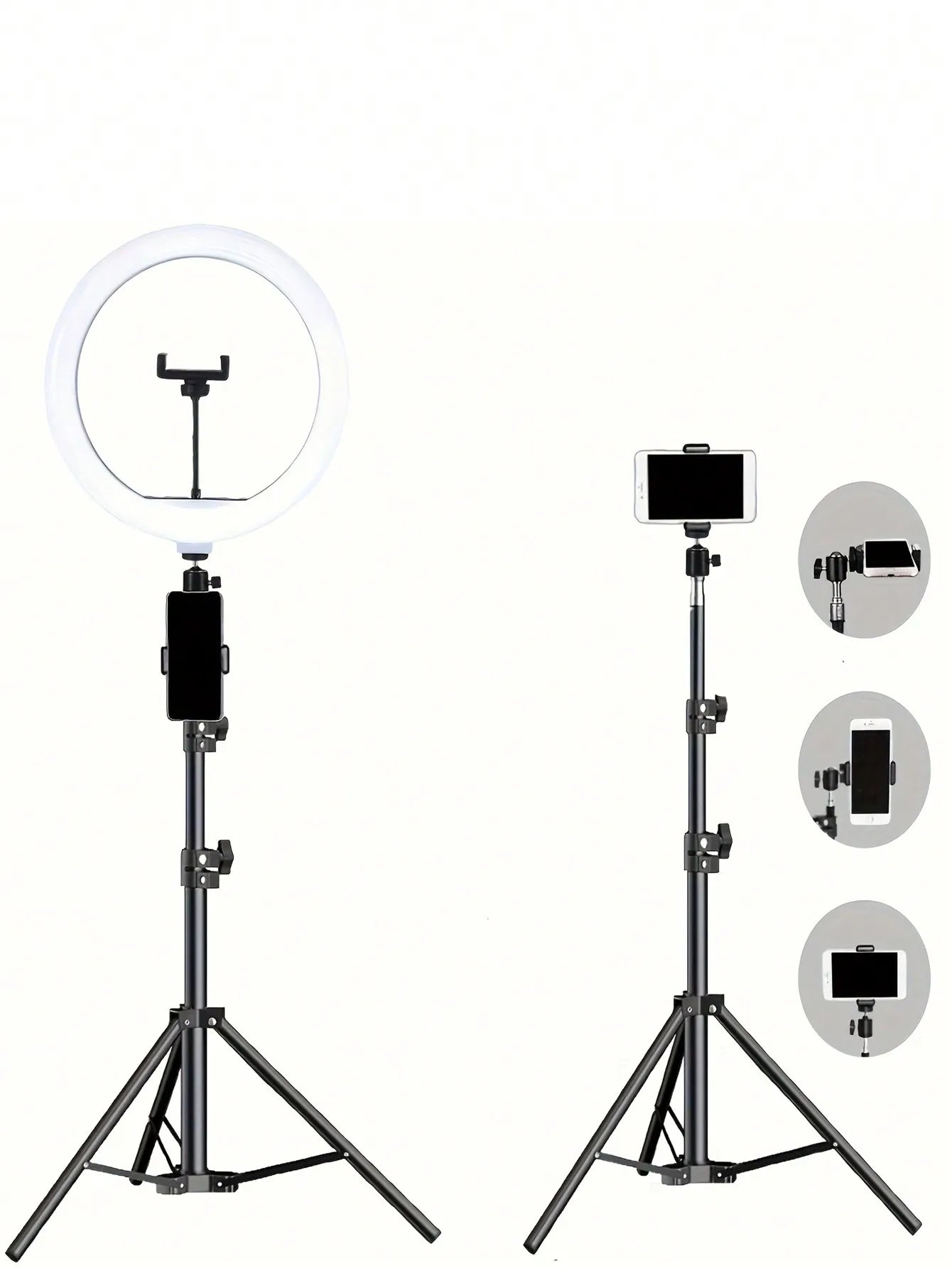 110cm tripod stand+O-clip, equipped with 10 inch live streaming ring fill light and selfie live streaming artifact