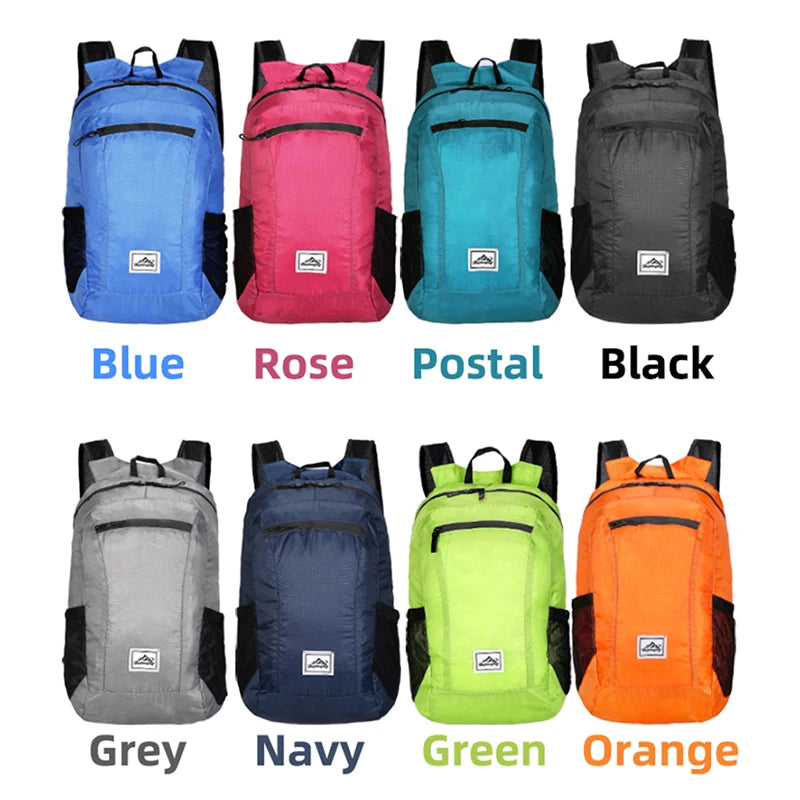 20L Portable Foldable Backpack Folding Mountaineering Bag Ultralight Outdoor Climbing Cycling Travel Knapsack Hiking Daypack