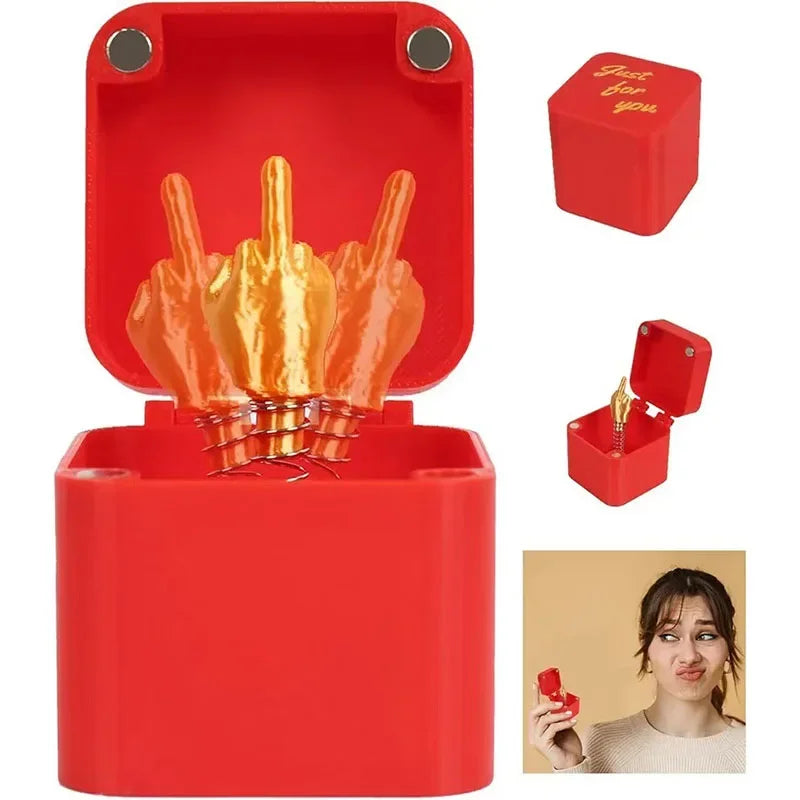 Home Decoration Interesting Prank Gift Middle Finger In Box Box Funny Creative Gifts Office Desk Decoration Gifts For Guests